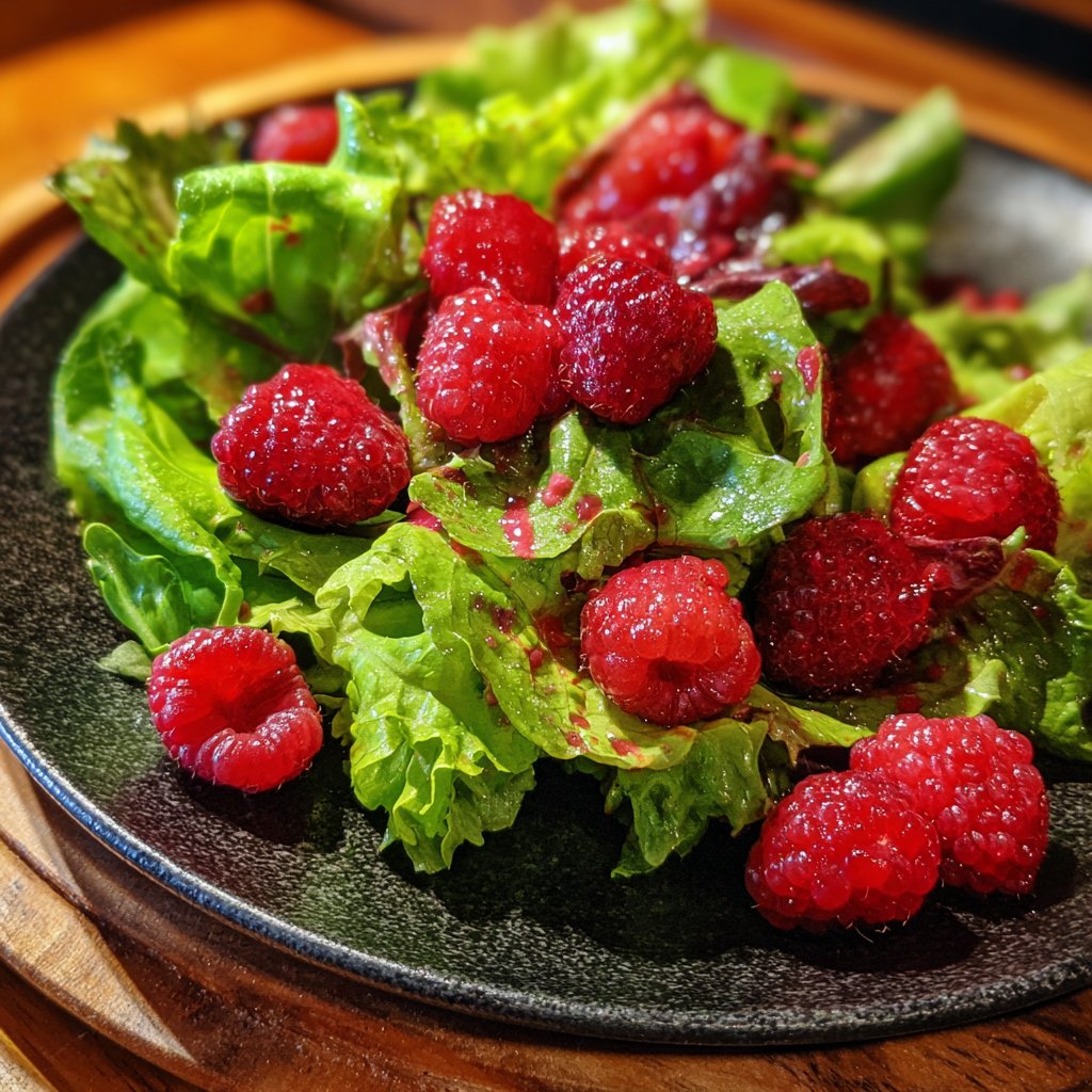 Rucolasalat mit Himbeerdressing