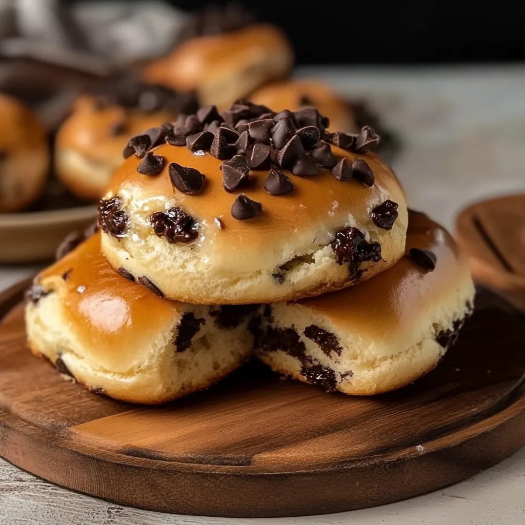 Flauschige Milchbrötchen mit Schokoladenstückchen