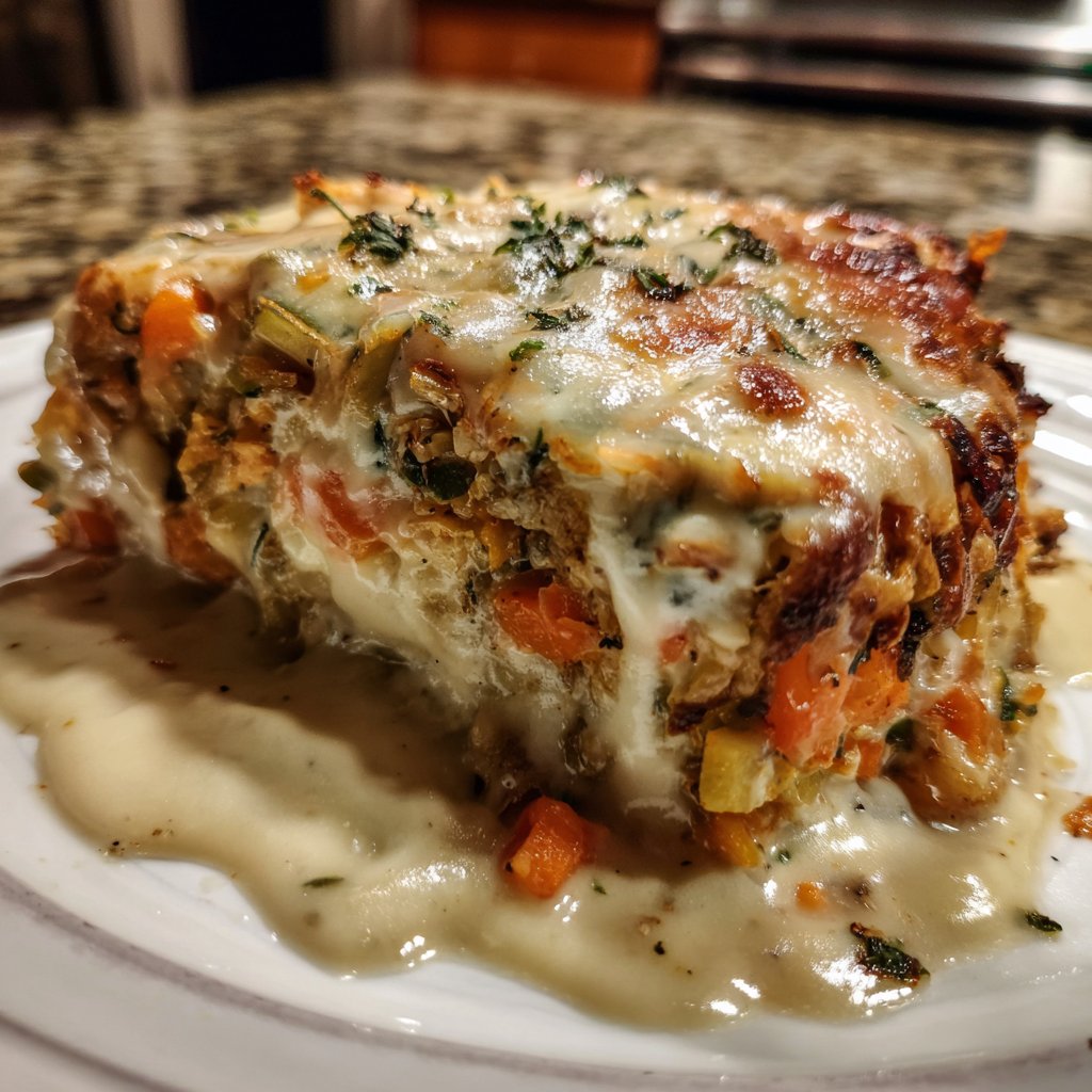 Gemüseauflauf mit Sahnesauce