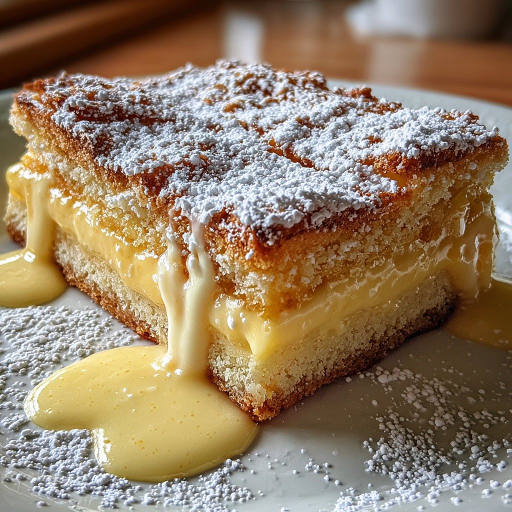 Blechkuchen mit Vanillefüllung