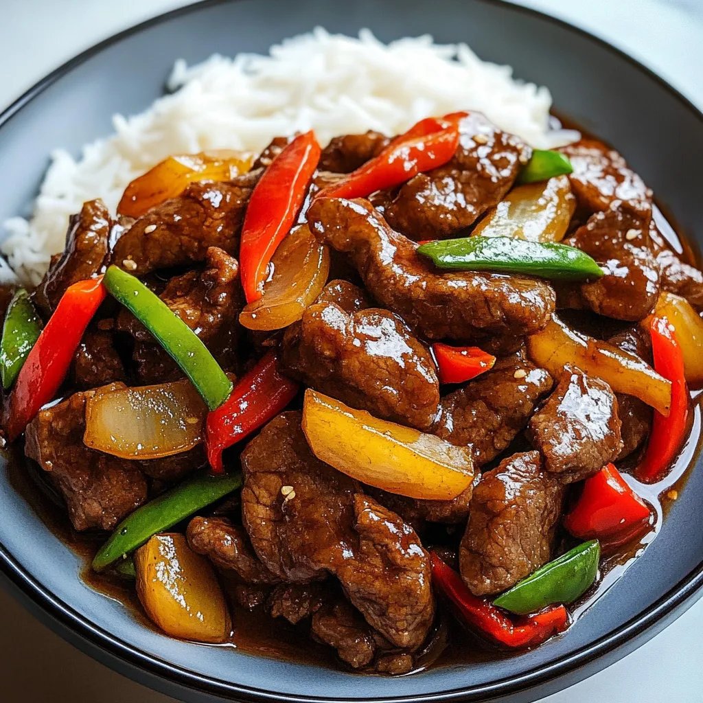 Rindfleisch- und Zwiebelpfanne im chinesischen Stil