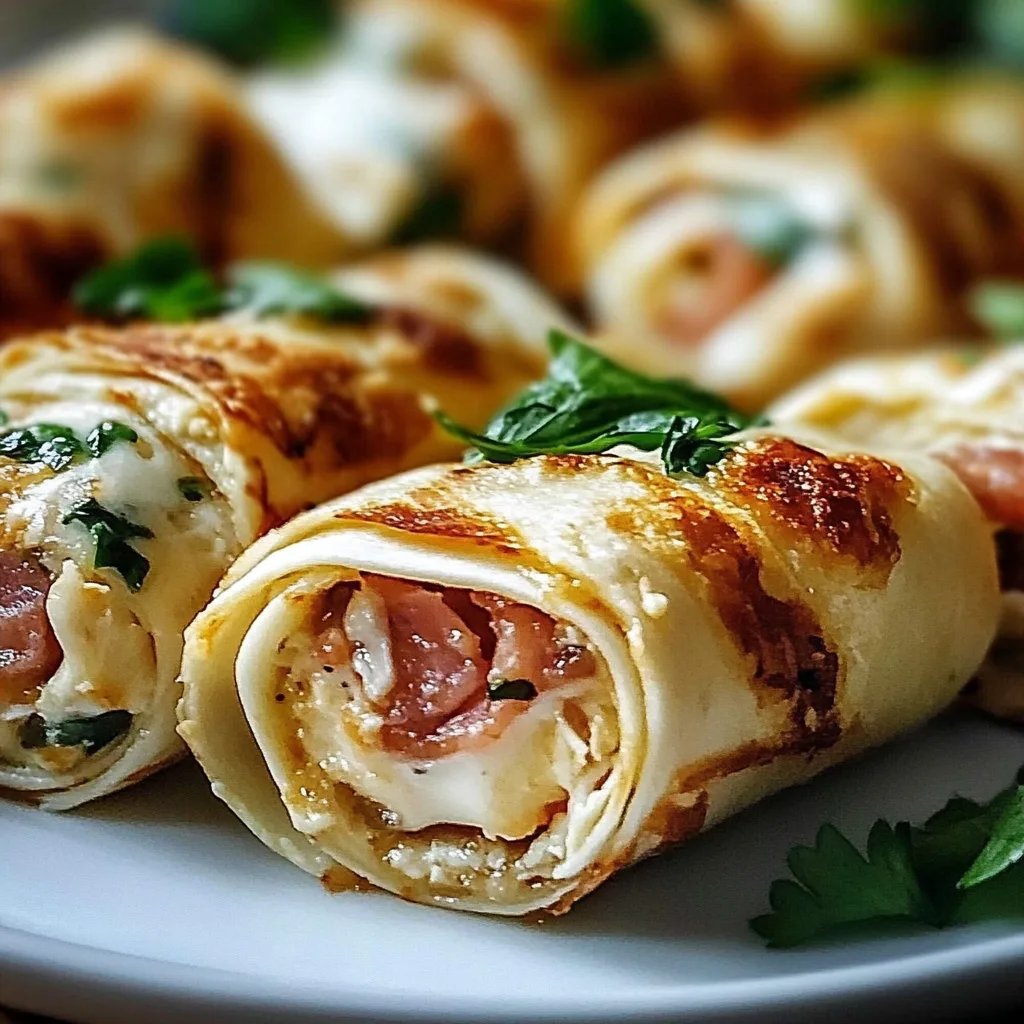 Schnelle Käse-Knoblauch-Hähnchen-Wraps