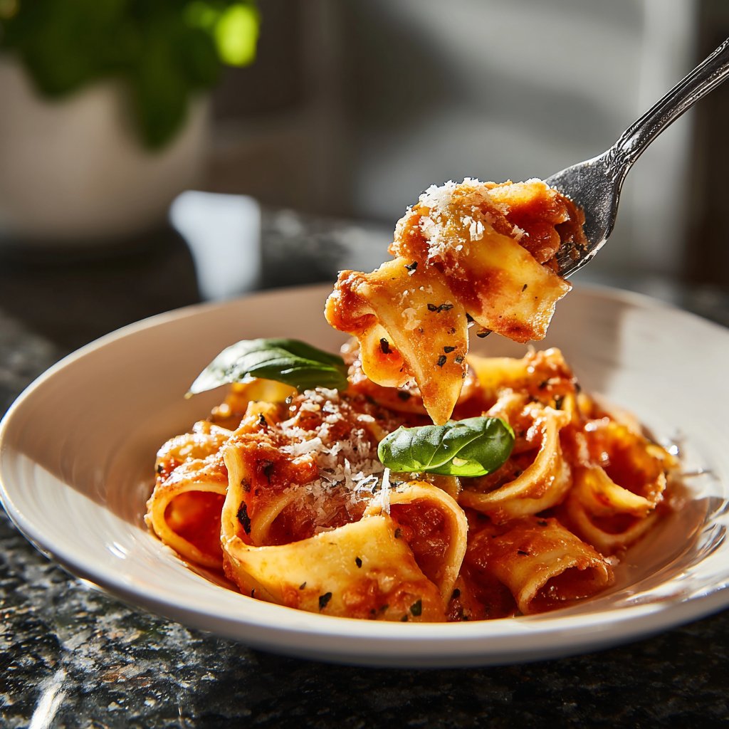 Pasta mit rosa Vodkasauce