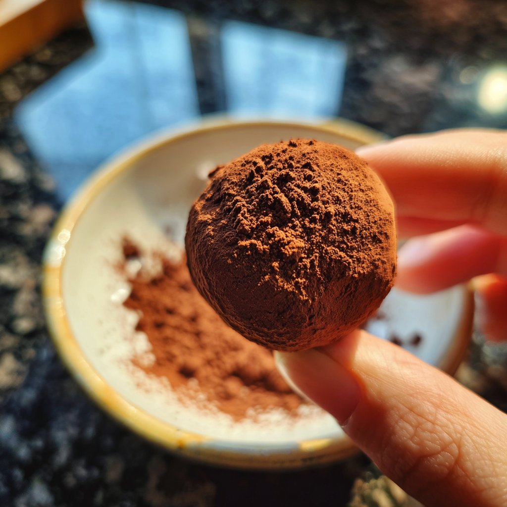 Schokoladentrüffel mit Kakao