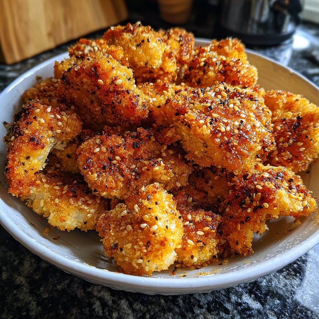 Blumenkohl paniert mit Sesam