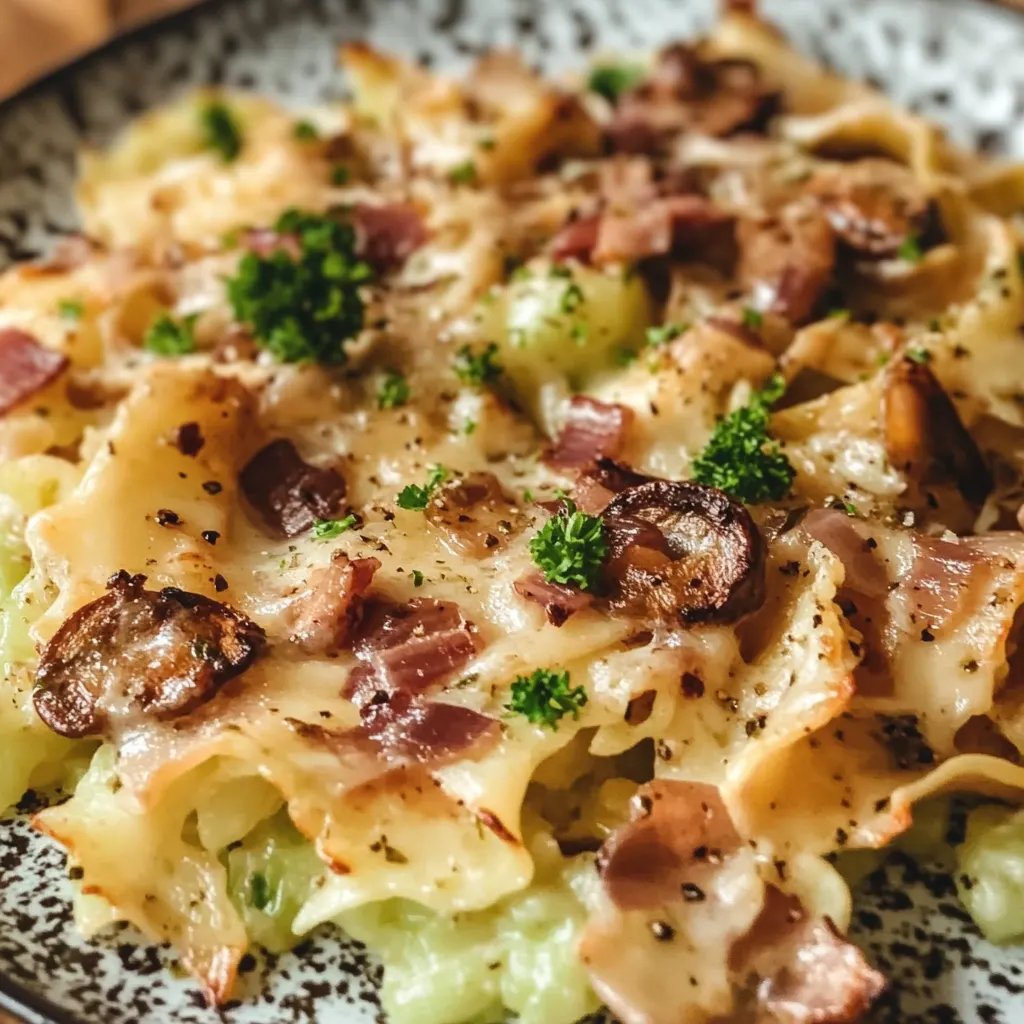 Wirsing-Nudel-Auflauf