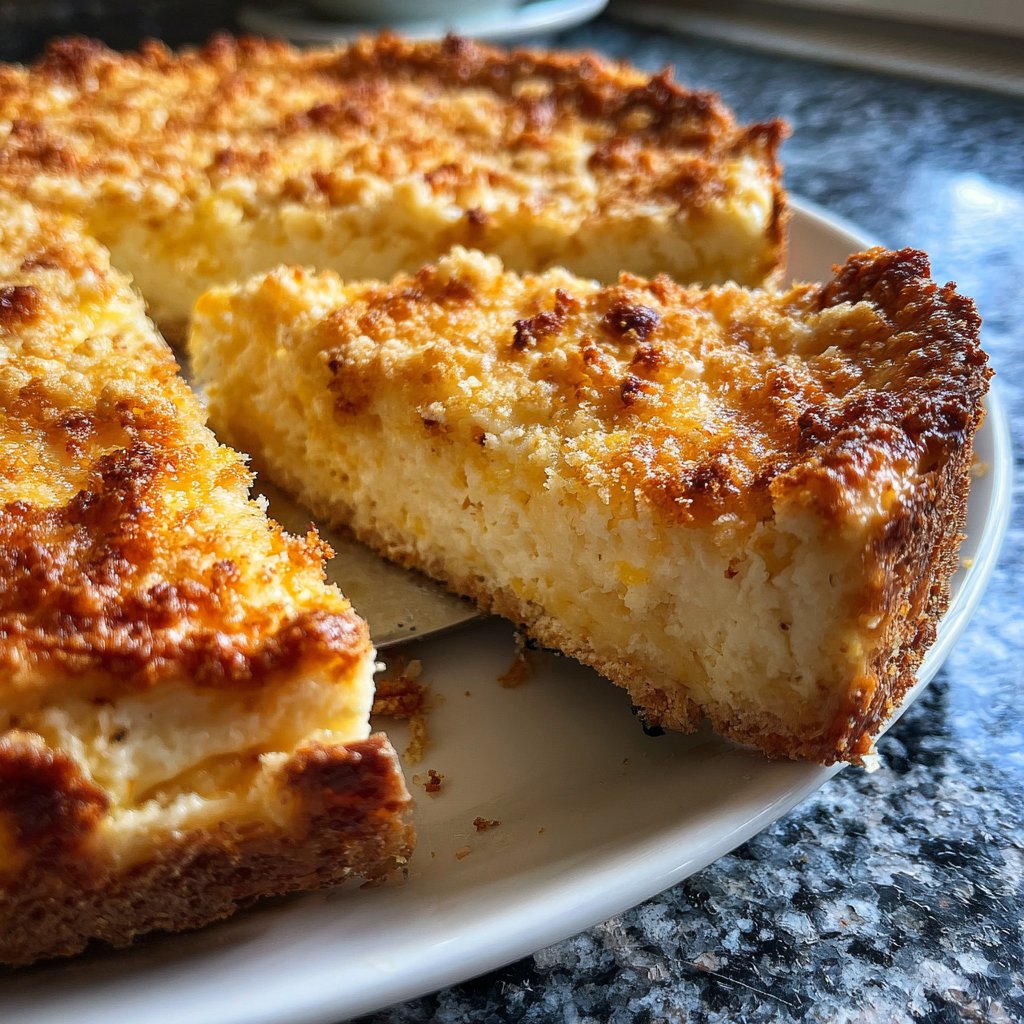 Käsekuchen mit Zitronenstreuseln