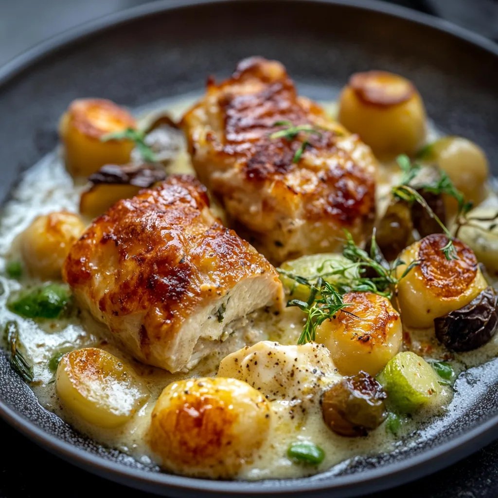 Cremiger Rosenkohl-Kartoffel-Auflauf