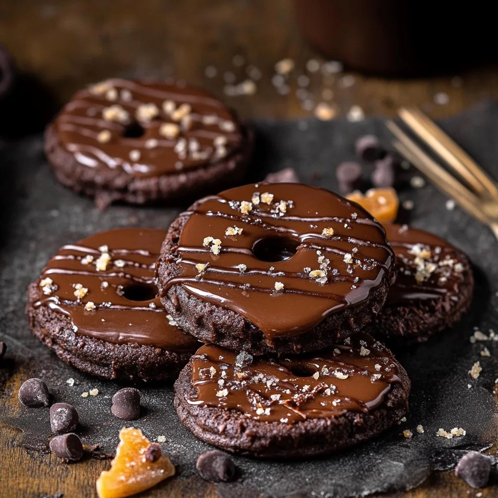 Schokoladen Spitzbuben mit Salted Caramel