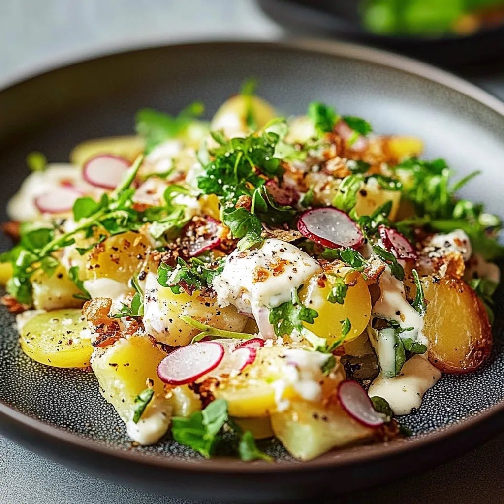 Krosser Kartoffelsalat mit Senf-Dressing