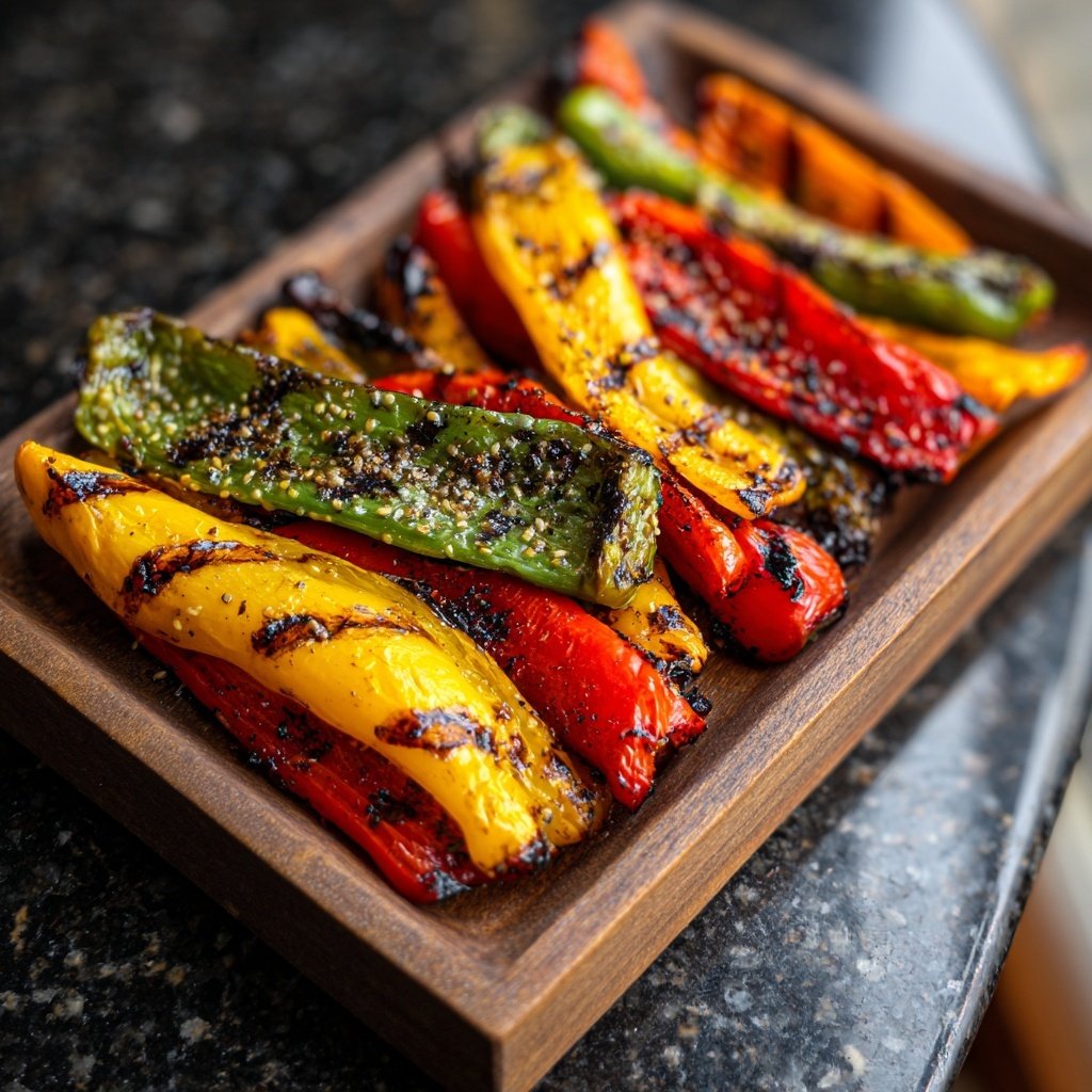 Gegrillte Paprika Streifen