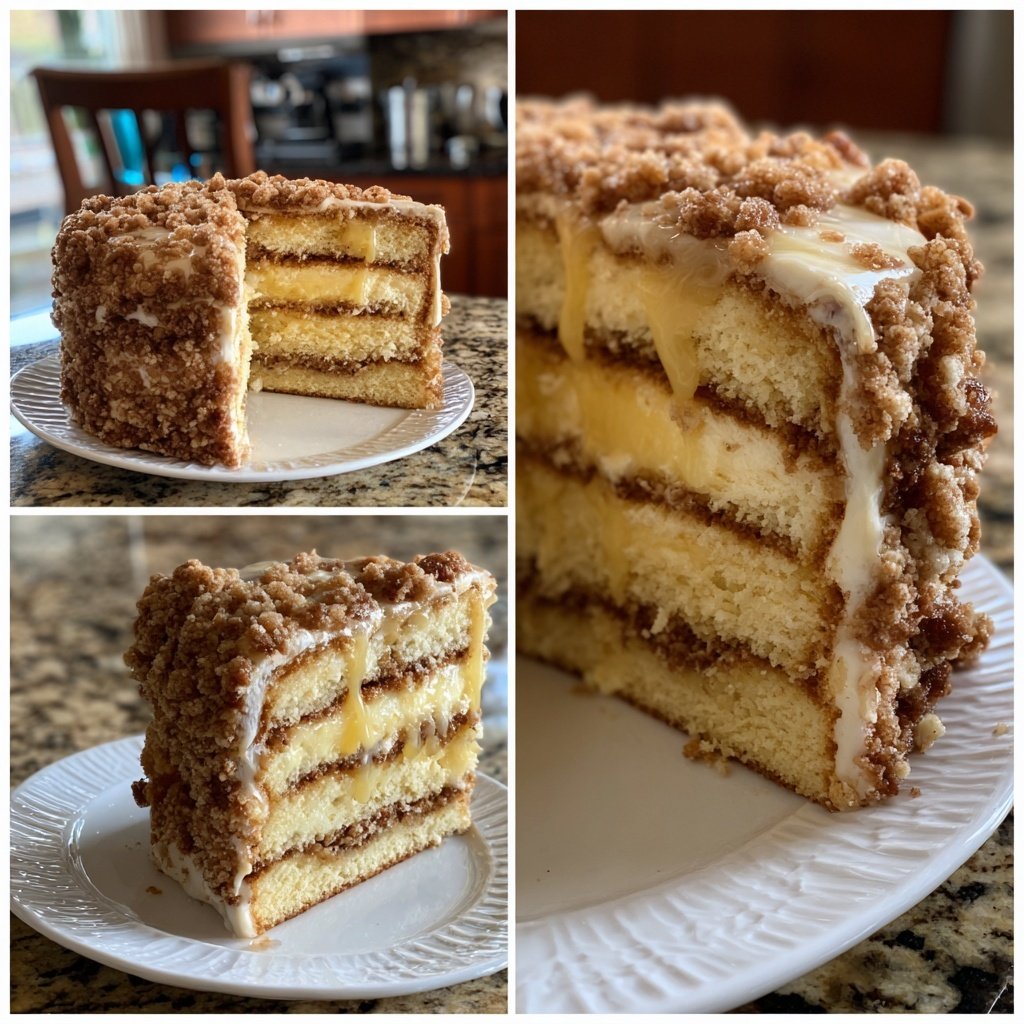 Geburtstagskuchen mit Streuseldecke