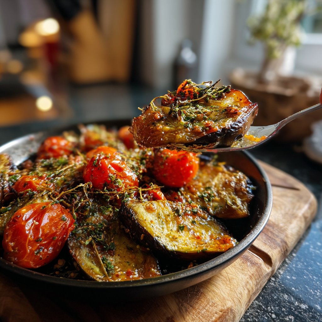 Auberginen mediterran gebraten