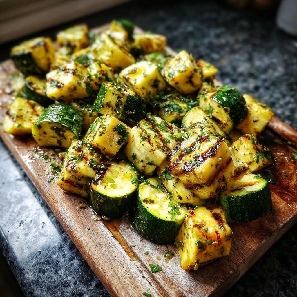 Grill Beilagen Mit Zucchini Würfeln