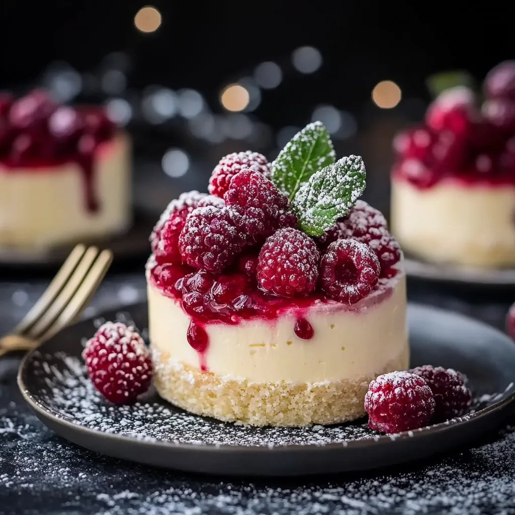 Vanillekipferl Dessert mit Himbeeren