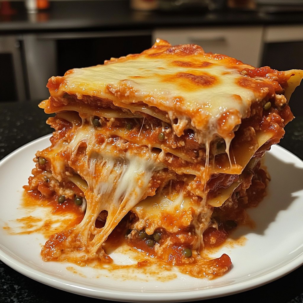 Lasagne mit Tomaten-Linsen-Sauce