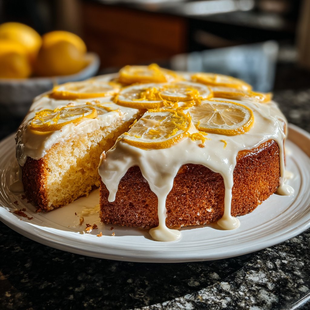 Zitronenkuchen mit Frischkäse