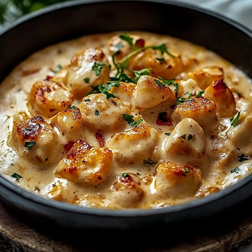 Cremiges Huhn mit Reis